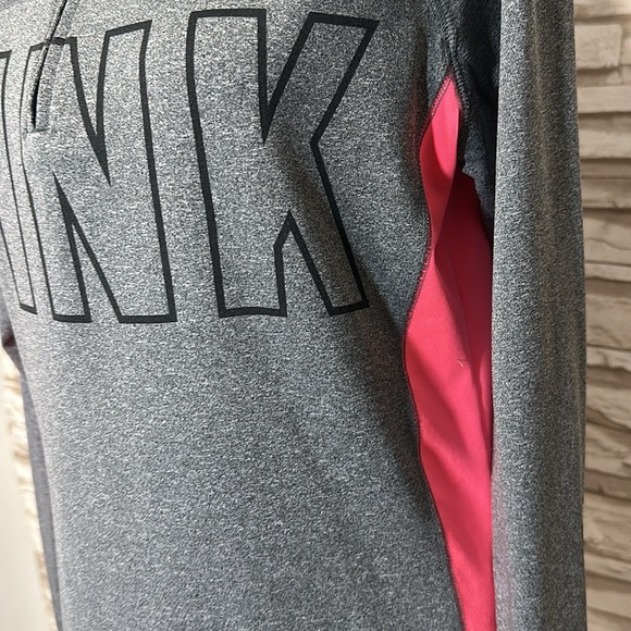 PINK Victoria Secret Quarter Zip Thumb Holes Medium Zip pullover - Picture 3 of 9